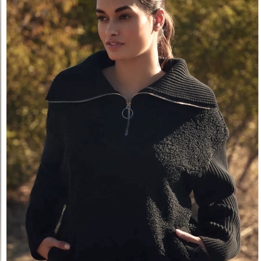 VARLEY Black Half-Zip Sweater